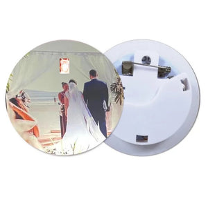 Round LED Acrylic Button with Self Adhesive Pin (BLANK)