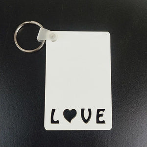 LOVE Sublimation Keychains Double Sided (BLANK)
