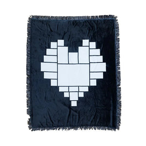 25 Panel Heart Fleece Sublimation Blankets (Blank)