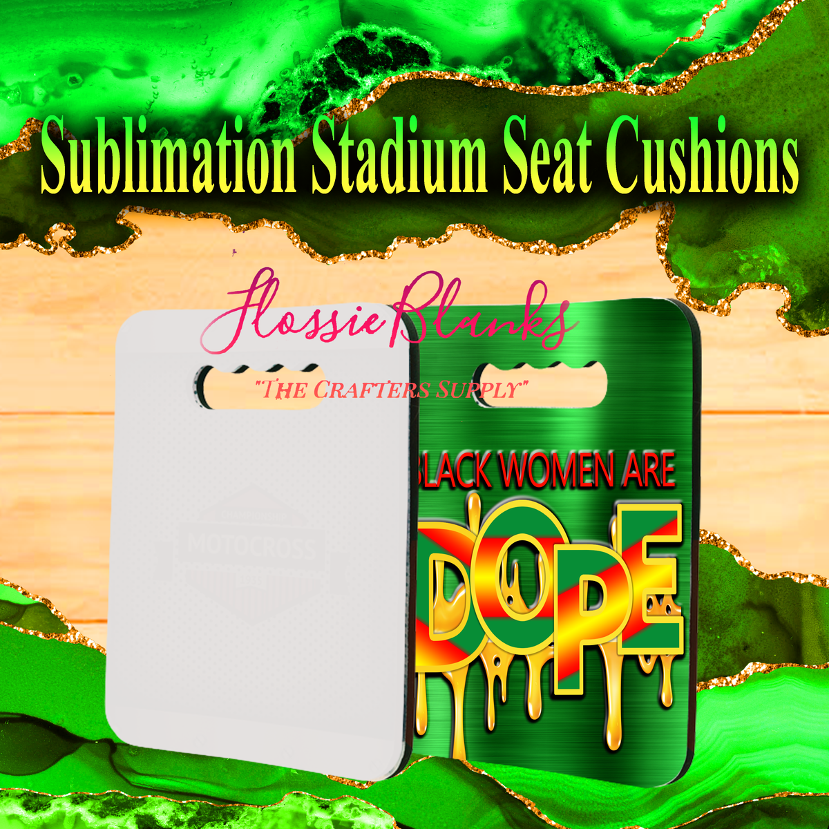 Stadium Seat Cushion, Rectangle - Blank