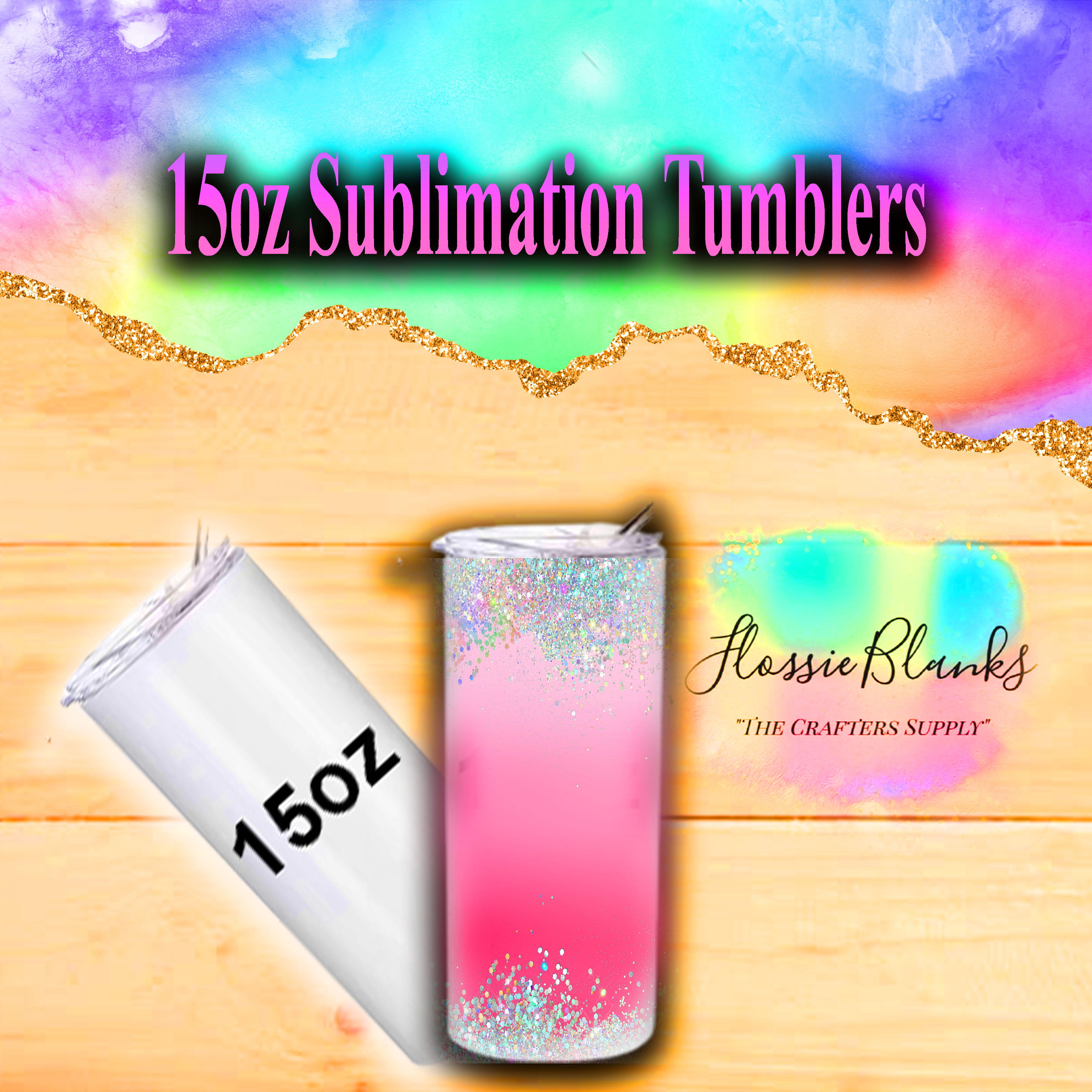 15oz Straight Sublimation Tumbler