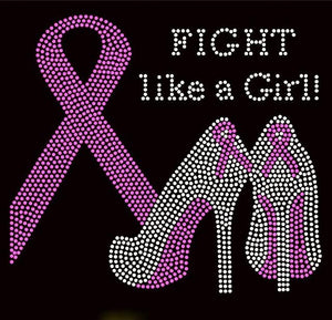 Fight Like a Girl Rhinestone Transfer