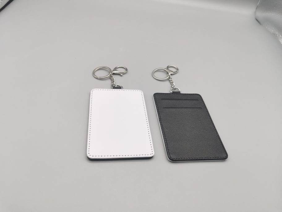 Sublimation Faux Leather Card Holder Keychain (BLANK)