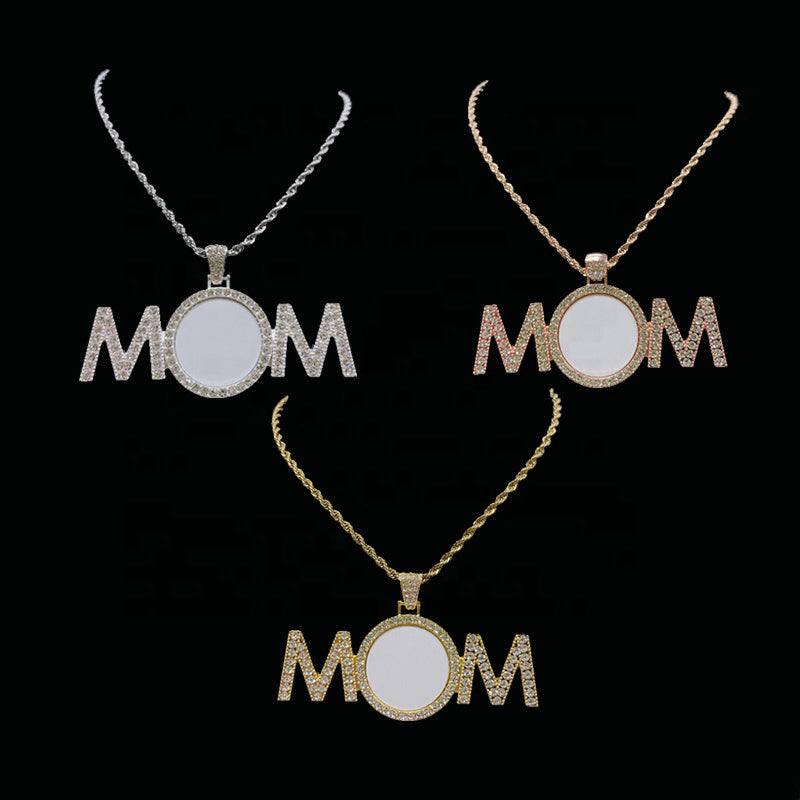 MOM Pendant Necklace (BLANK)