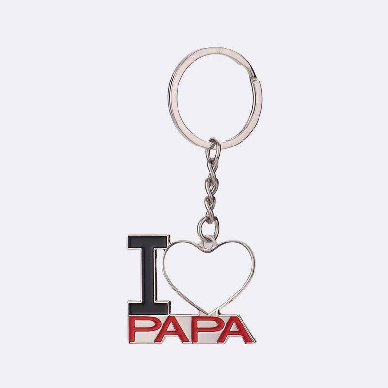 I Love Mama/Papa Keychains Sublimation (BLANK)