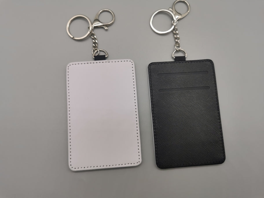 Sublimation Faux Leather Card Holder Keychain (BLANK)