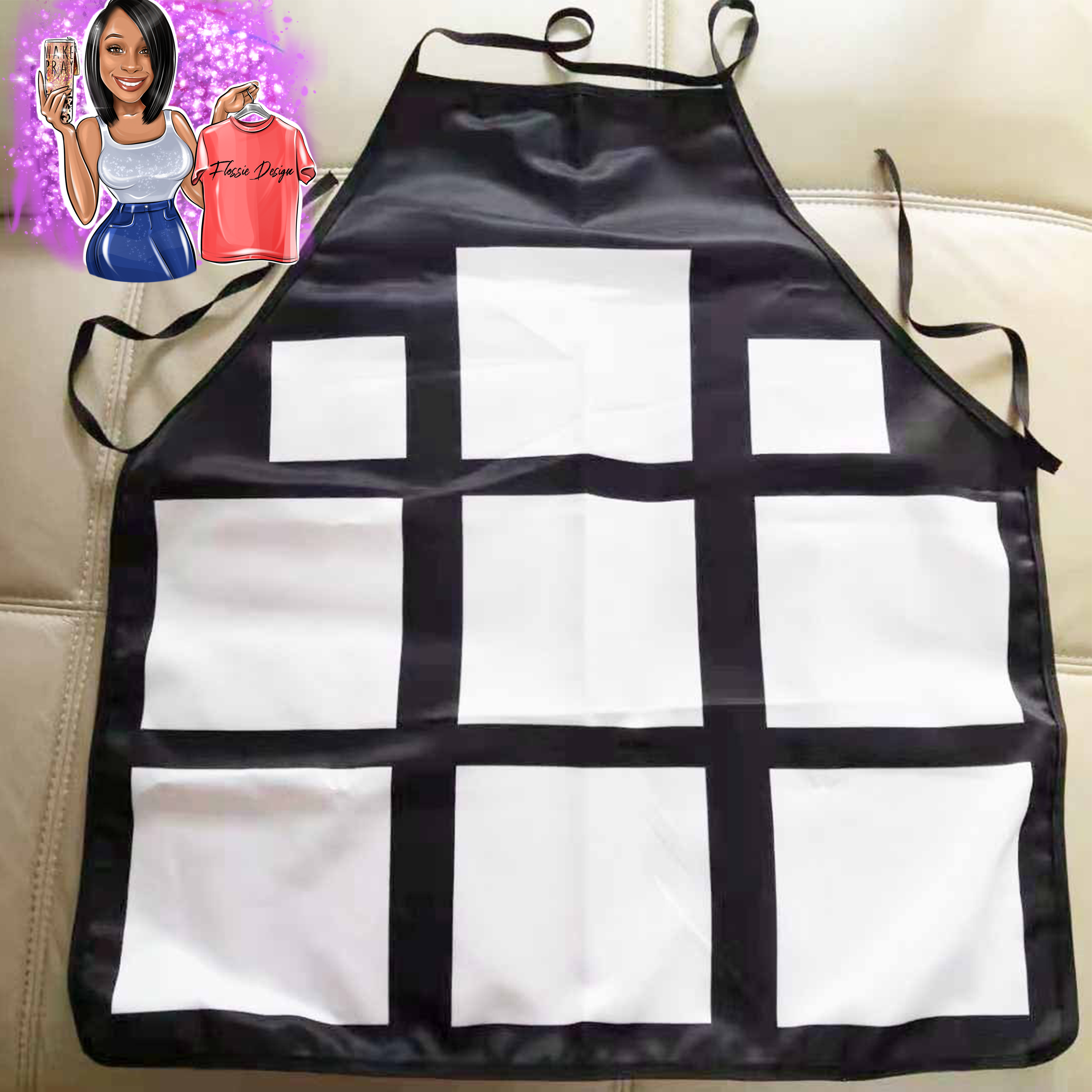 9 Panel Sublimation Aprons (Blank)