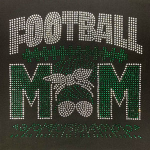 Football MOM Rhinestone Transfer