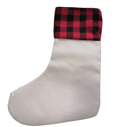 Buffalo Plaid Santa Stocking (Sublimation Blank)