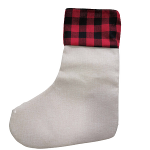 Buffalo Plaid Santa Stocking (Sublimation Blank)