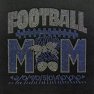 Football MOM Rhinestone Transfer