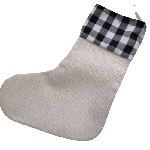 Buffalo Plaid Santa Stocking (Sublimation Blank)