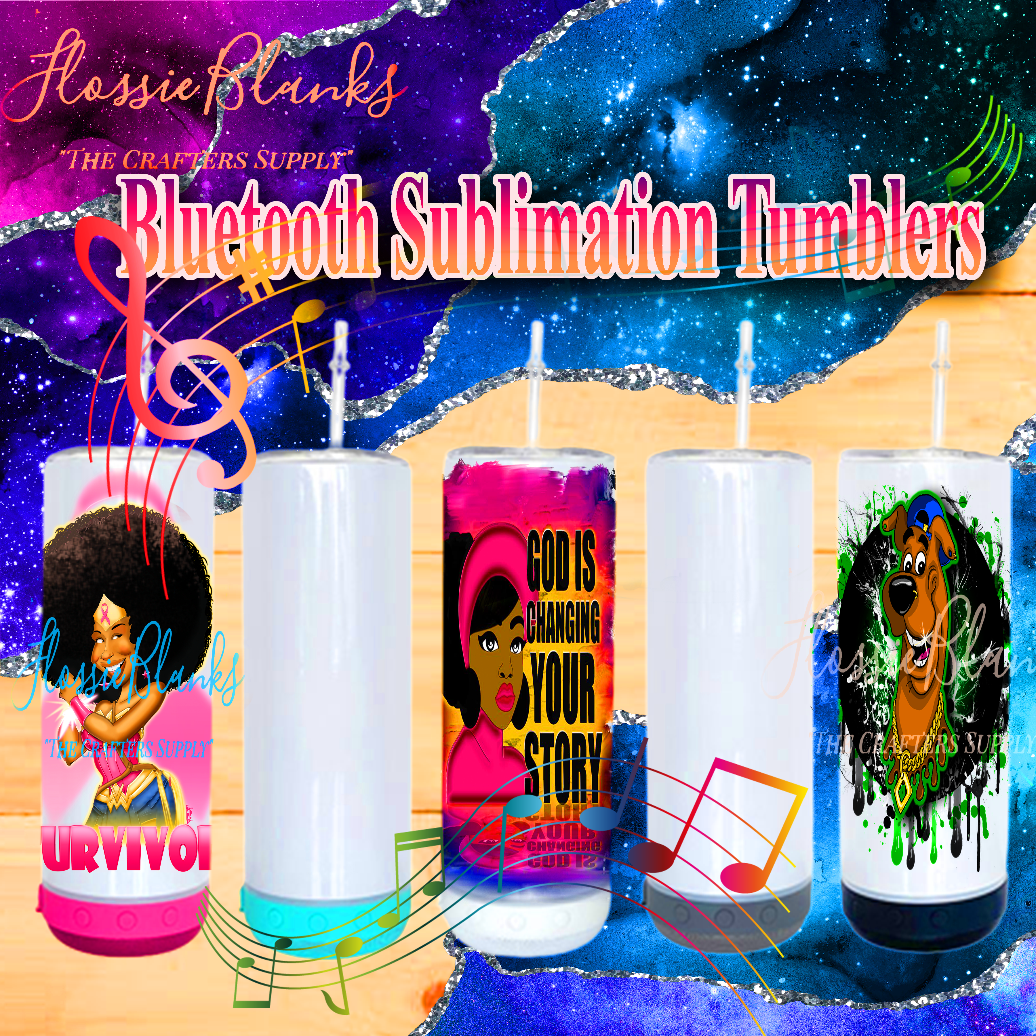 20oz Sublimation BT SPEAKER Tumblers (BLANK WHITE TUMBLER)