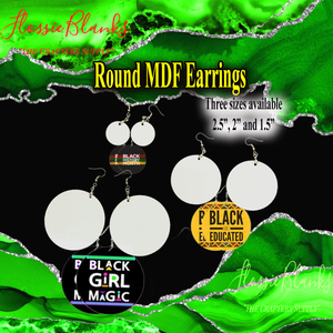 Round Earrings Sublimation Blanks (Pair of 2 Earrings)