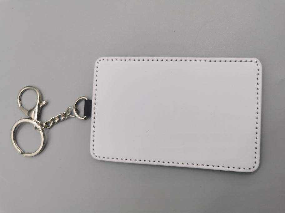 Sublimation Faux Leather Card Holder Keychain