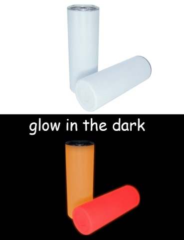 Orange Glow in the Dark Blank
