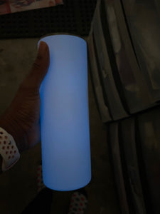 20oz GLOW Sublimation Tumbler (White Glows Blue)