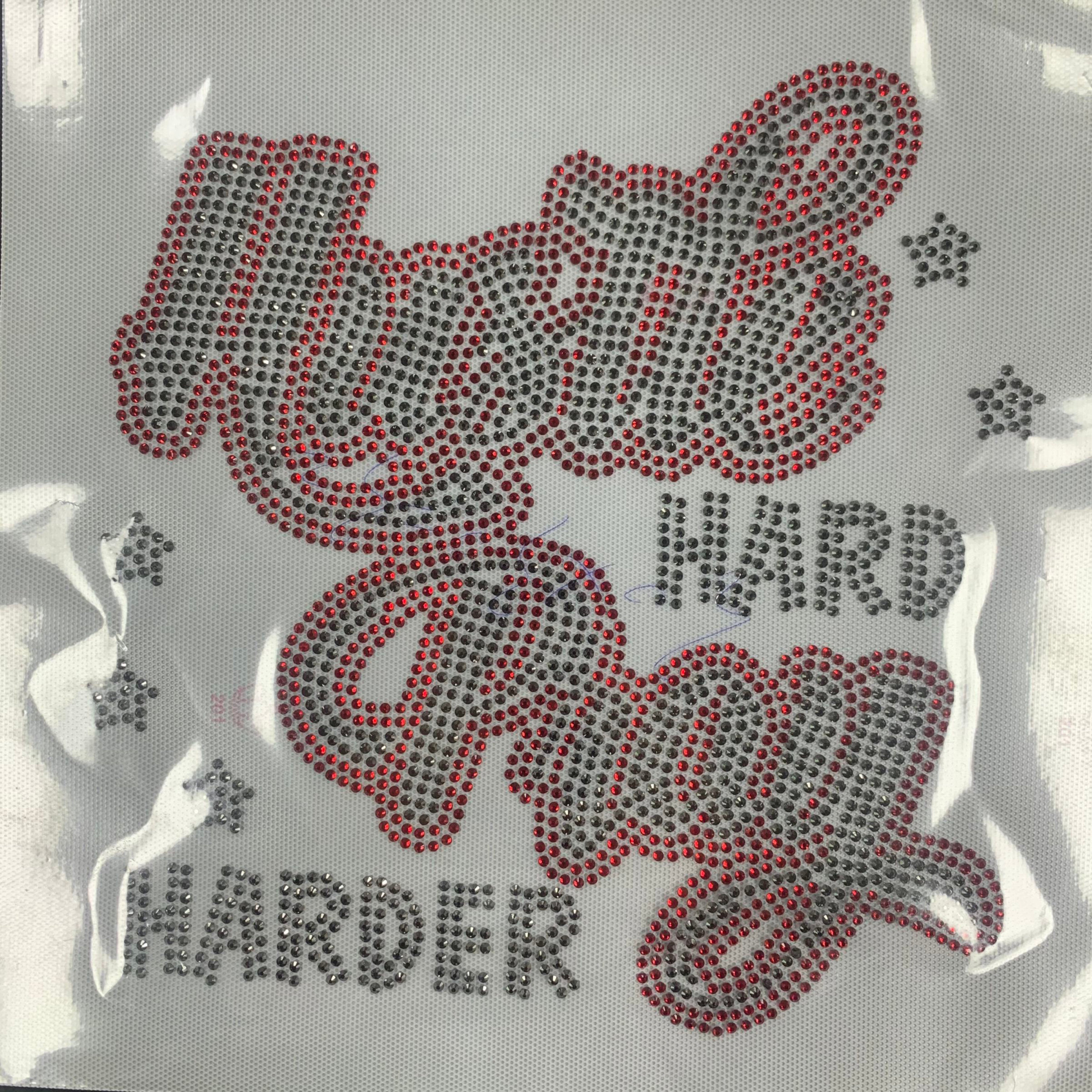 Hustle Hard Pray Harder Rhinestone Transfer