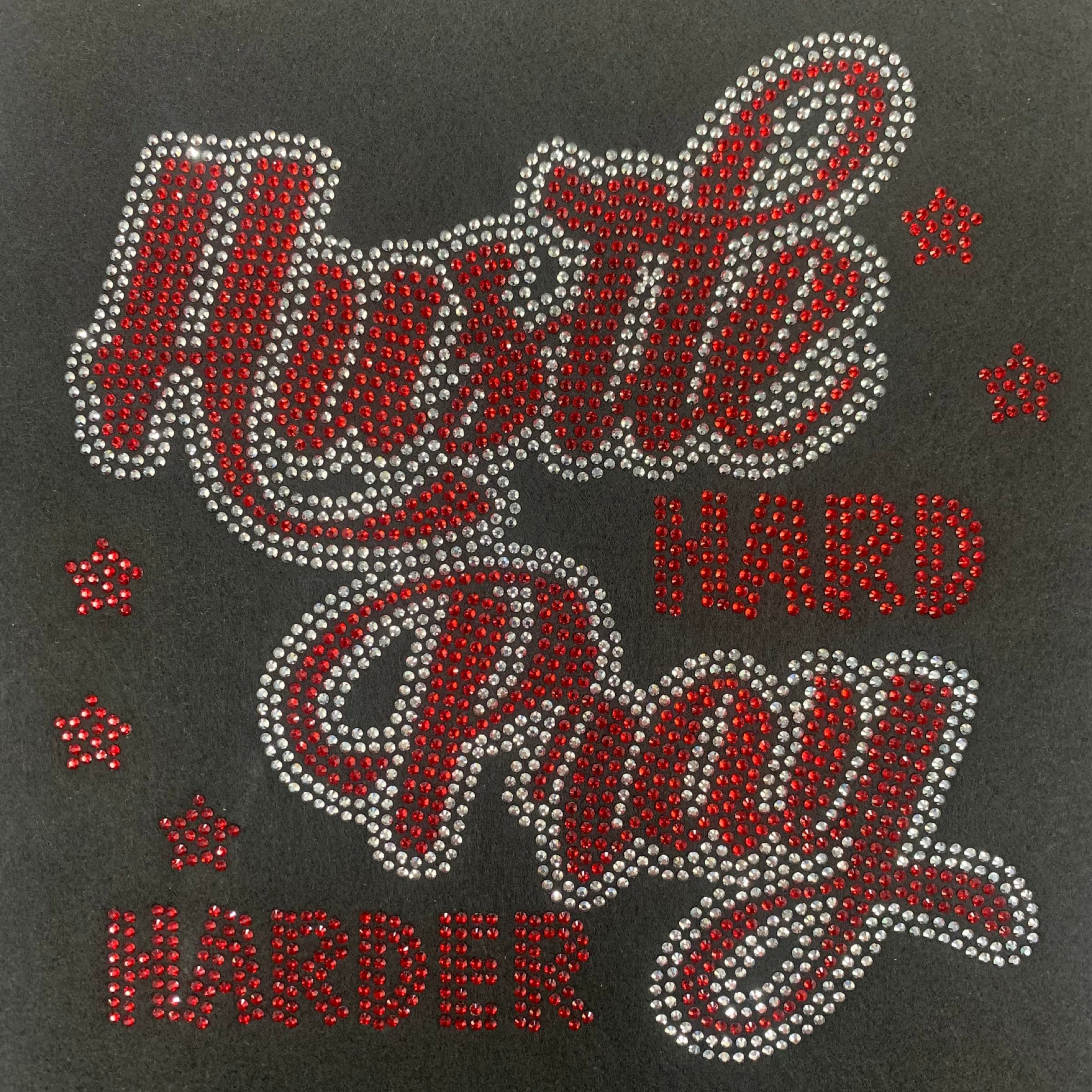 Hustle Hard Pray Harder Rhinestone Transfer