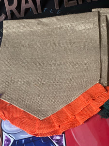 Burlap Garden Flags with Ruffle  (NON SUBLIMATION BLANK)