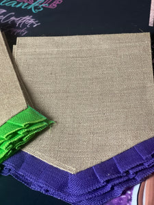 Burlap Garden Flags with Ruffle  (NON SUBLIMATION BLANK)
