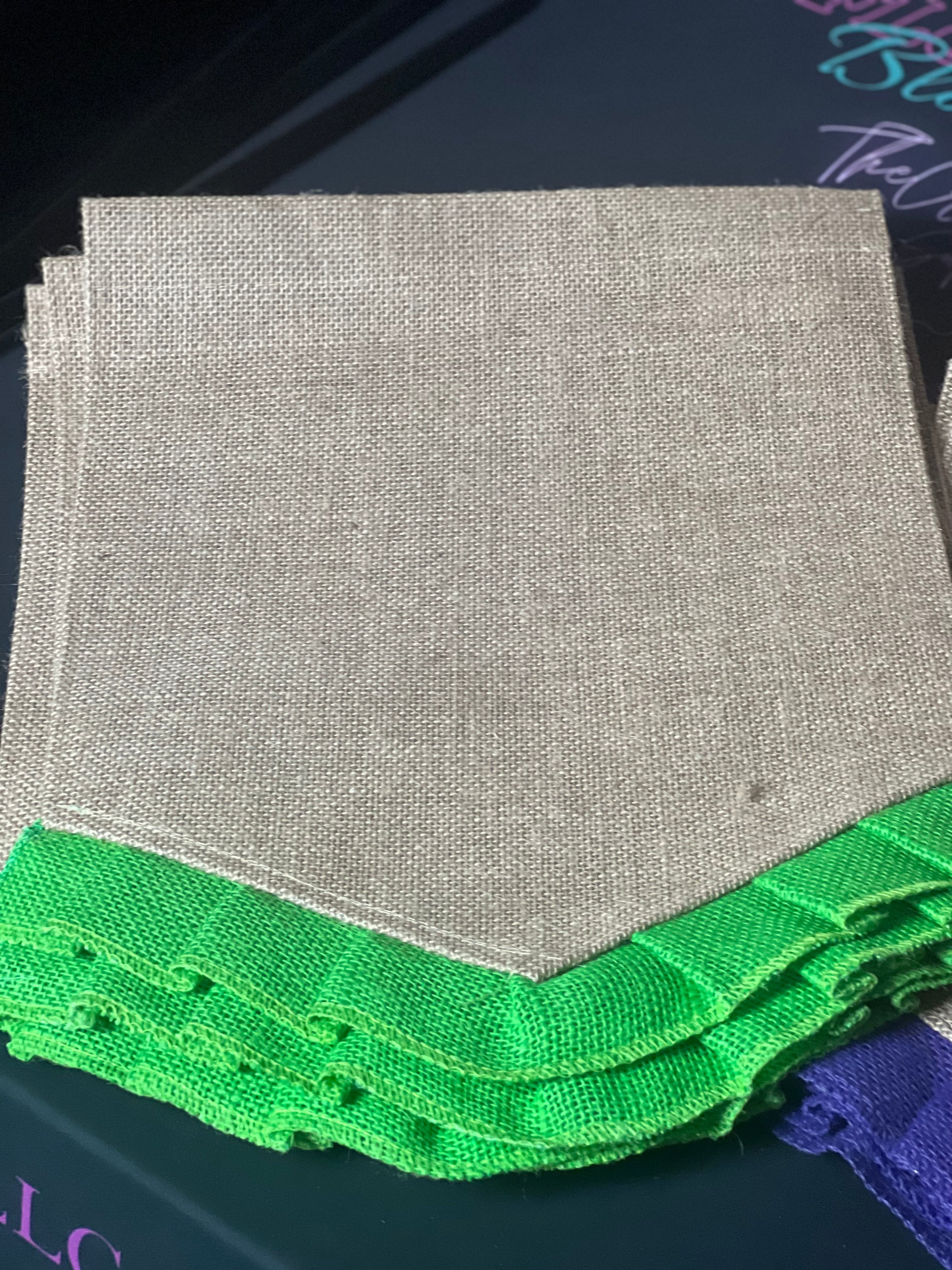 Burlap Garden Flags with Ruffle  (NON SUBLIMATION BLANK)