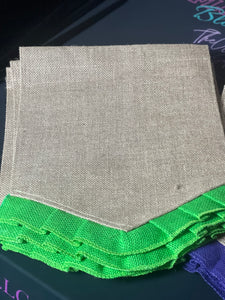 Burlap Garden Flags with Ruffle  (NON SUBLIMATION BLANK)