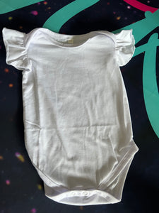 Baby Bodysuits ALL WHITE 100% Polyester (BLANK)