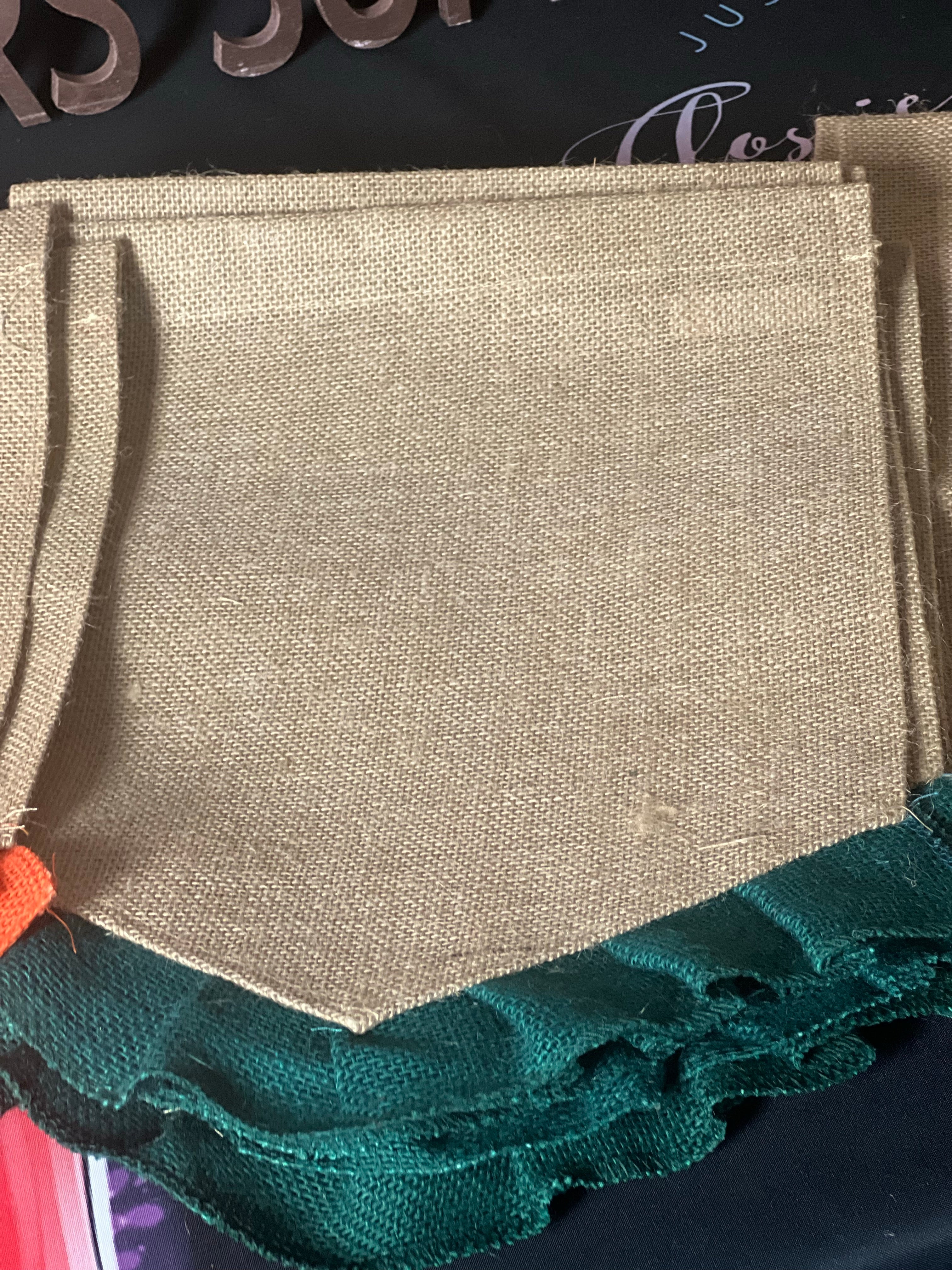 Burlap Garden Flags with Ruffle  (NON SUBLIMATION BLANK)
