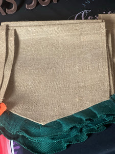 Burlap Garden Flags with Ruffle  (NON SUBLIMATION BLANK)