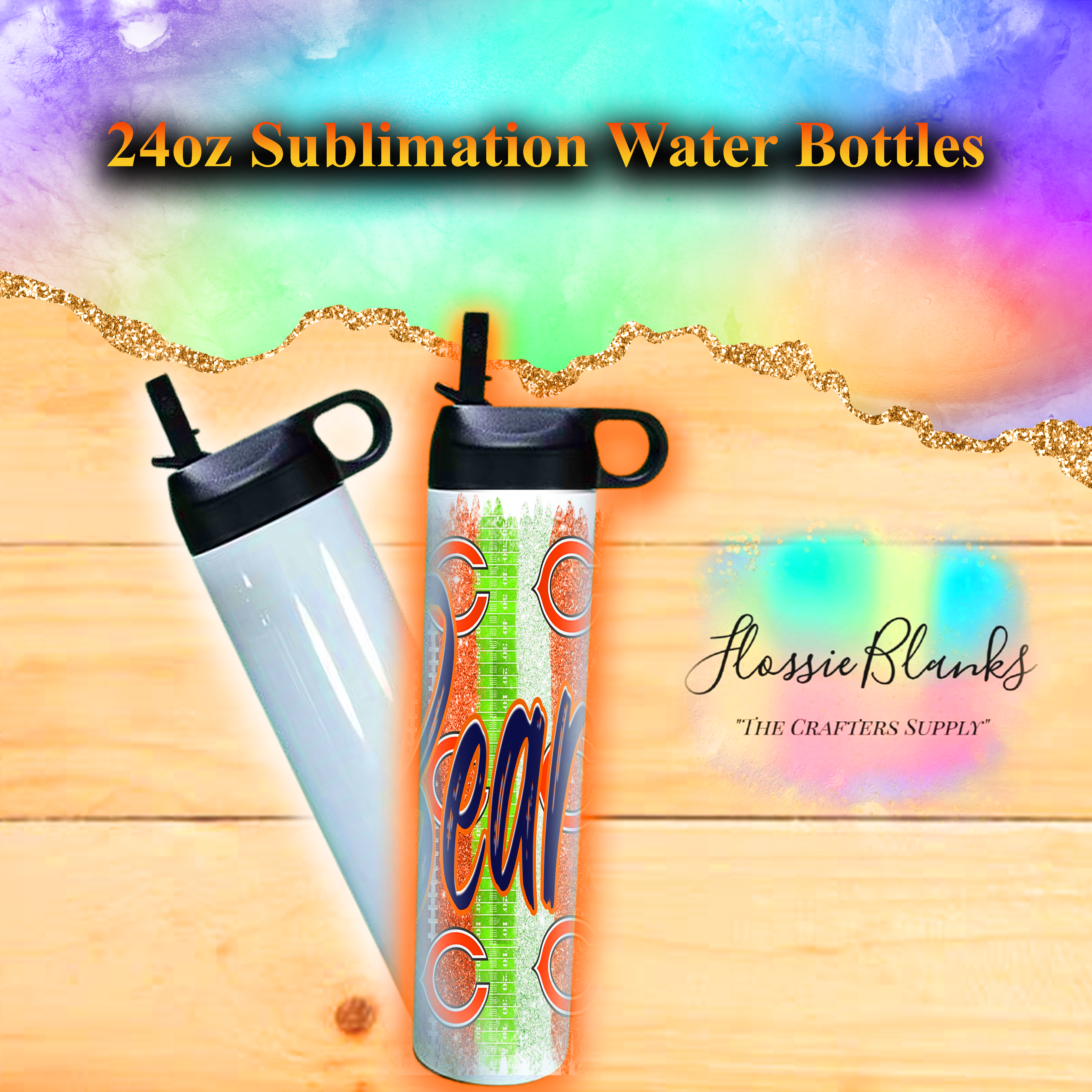 24oz Sublimation Sports Bottle Tumblers (BLANK) – Flossie Blanks