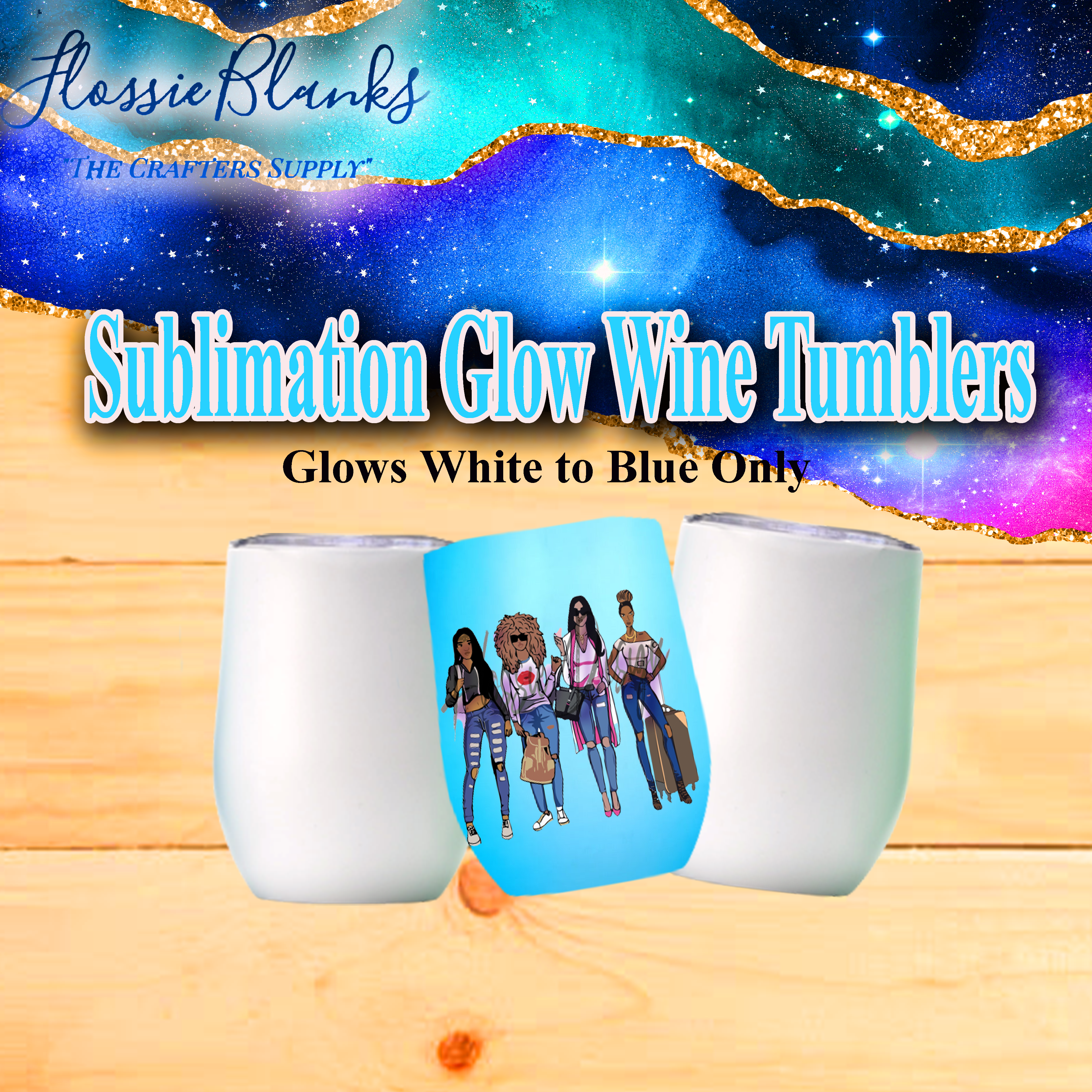 White Sublimation Wine tumblers